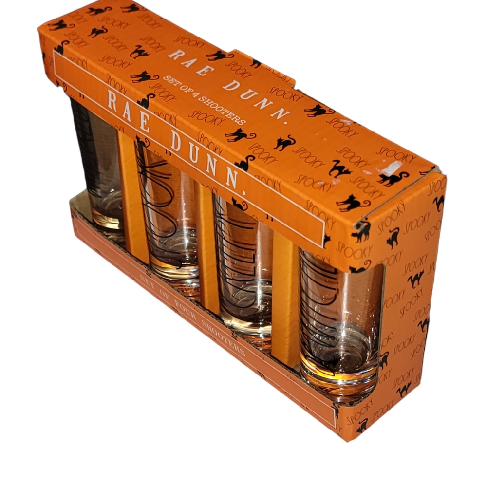 NWT Rae Dunn Set of 4 Halloween Shot Glasses - Picture 3 of 5